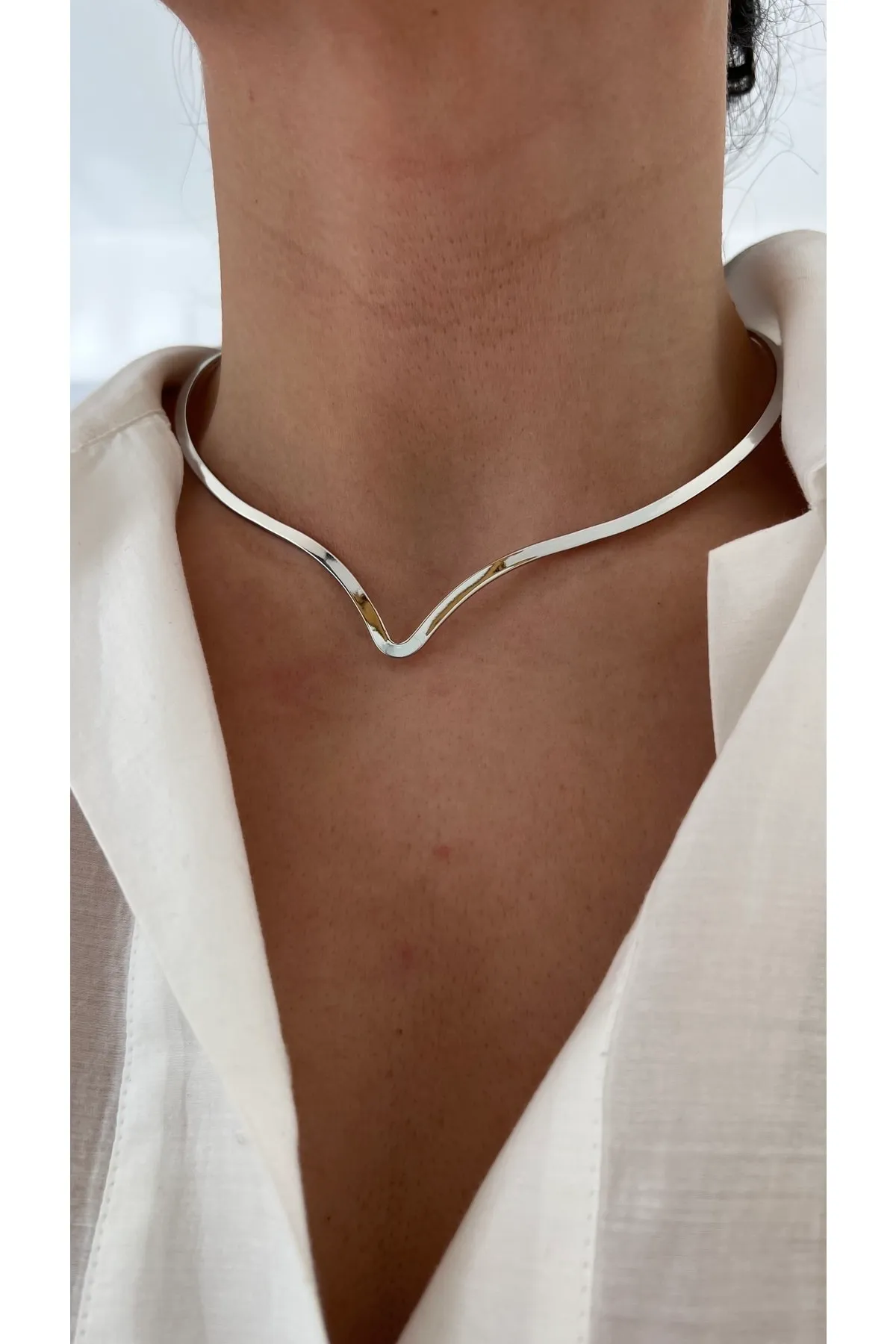 Gümüş%20Kaplama%20Triangle%20Choker