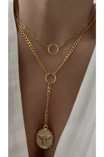 Halka Detaylı Zincir Choker