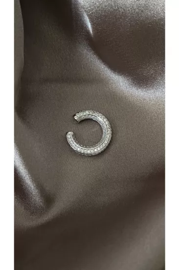 Gümüş Kaplama Taşlı Earcuff